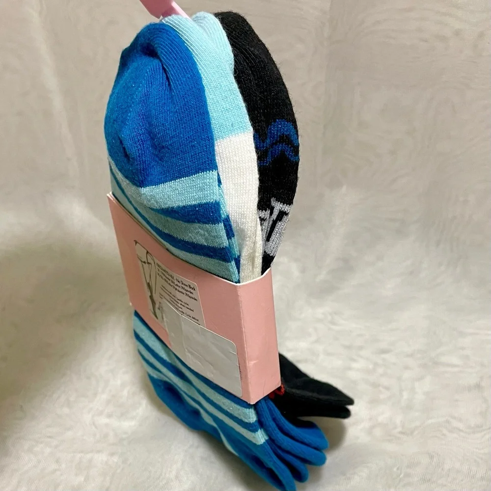 Kate Spade Multicolor Set of 3 Liner Socks, NWT
